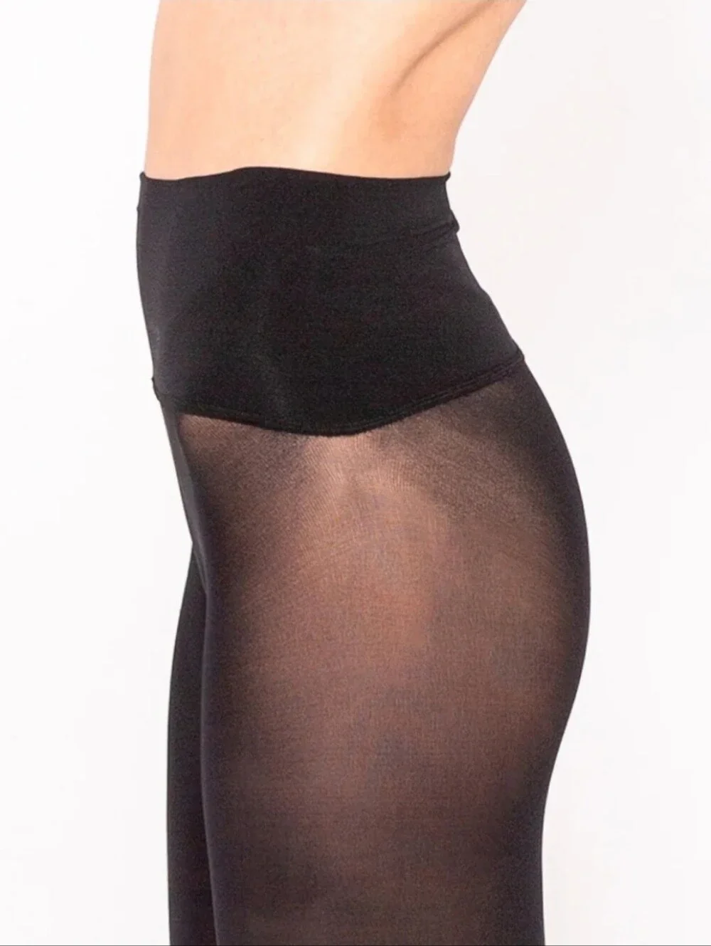 Black Sheer Tights Anti-rip Technology / Opaque Waistband